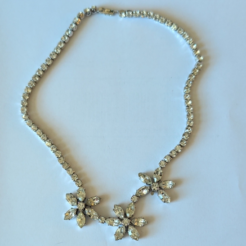 Vintage Kramer Rhinestone Necklace Broken